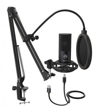 Micrófono Fifine T669 Condenser Kit Streamer/Podcast USB - Black