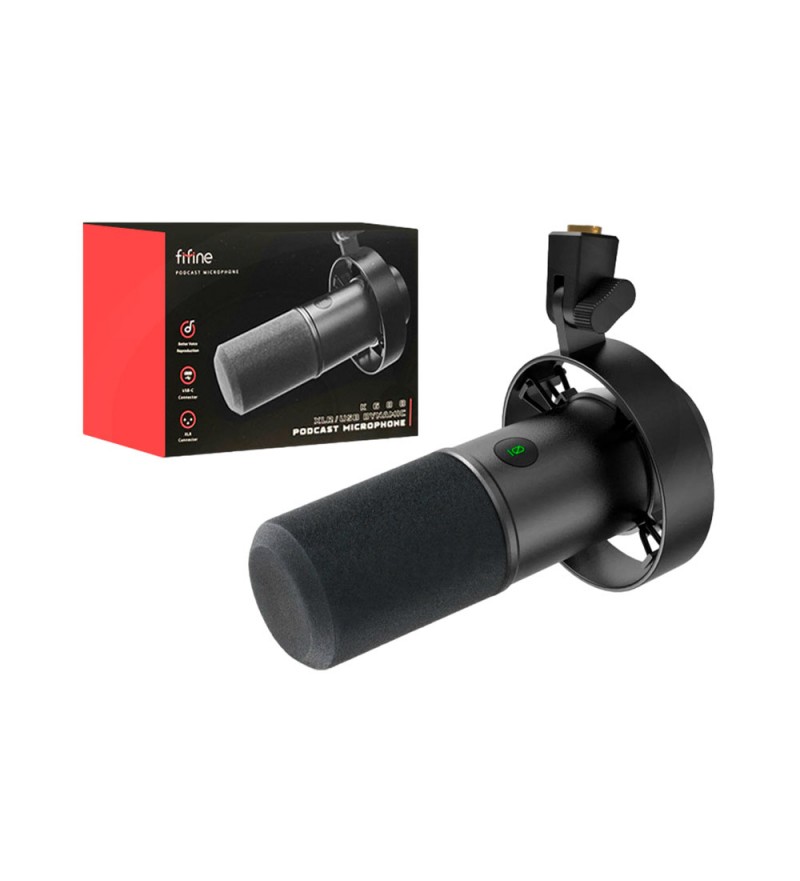 Micrófono Fifine K668 Amplitank MV7-SM7B USB XLR - Black
