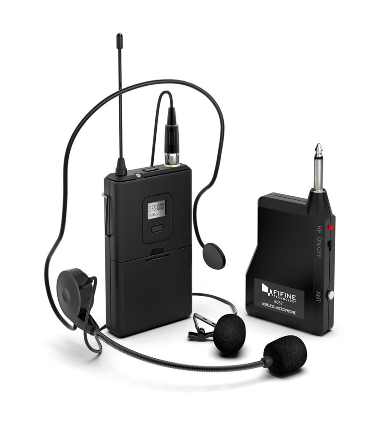 Micrófono Inalámbrico Fifine Lapella K037B Wireless - Black 