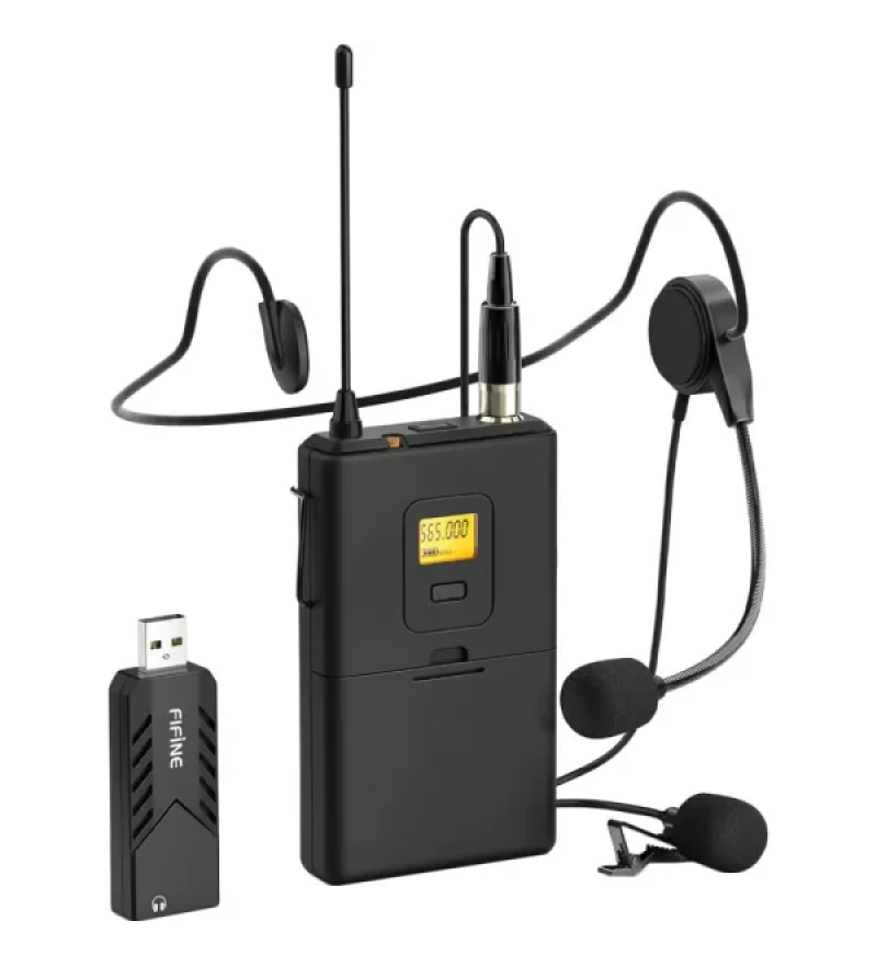 Micrófono Inalámbrico Fifine Lapella K031B USB-C/Auricular - Black