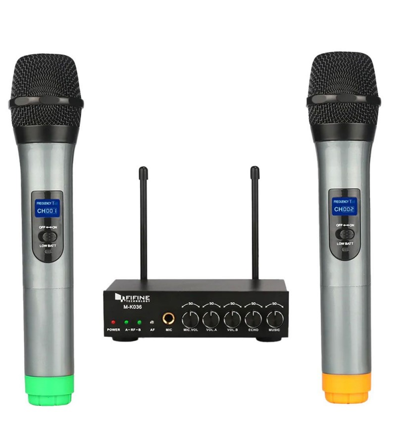 Micrófono Fifine K036 Wireless Dual UHF