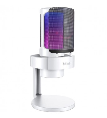 Microfono Fifine A8W RGB - White