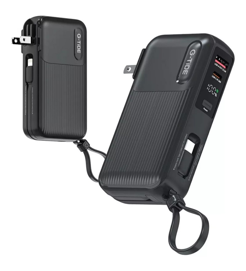Cargador Portátil G-TIDE Traveler 1 10000mAh 22.5W Led - Black