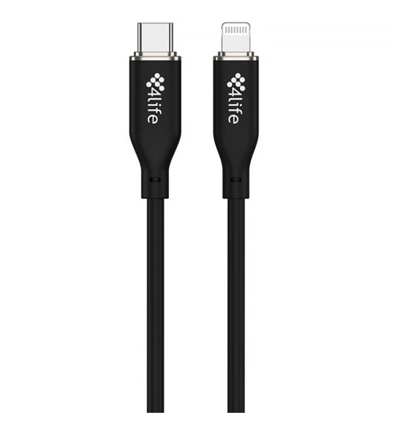 Cable 4Life FL30CLSB1 USB-C a Ligthning 1M - Black