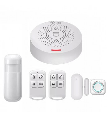 Kit Alarma Smart Inalambrico 4Life FL150 Wifi/Bivolt - Blanco
