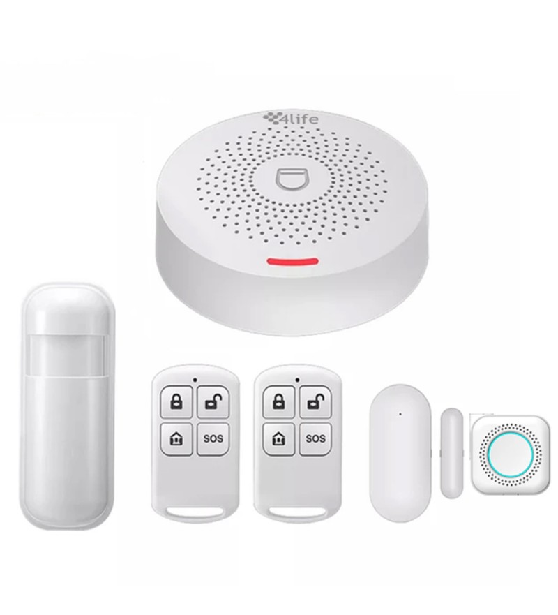 Kit Alarma Smart Inalambrico 4Life FL150 Wifi/Bivolt - Blanco