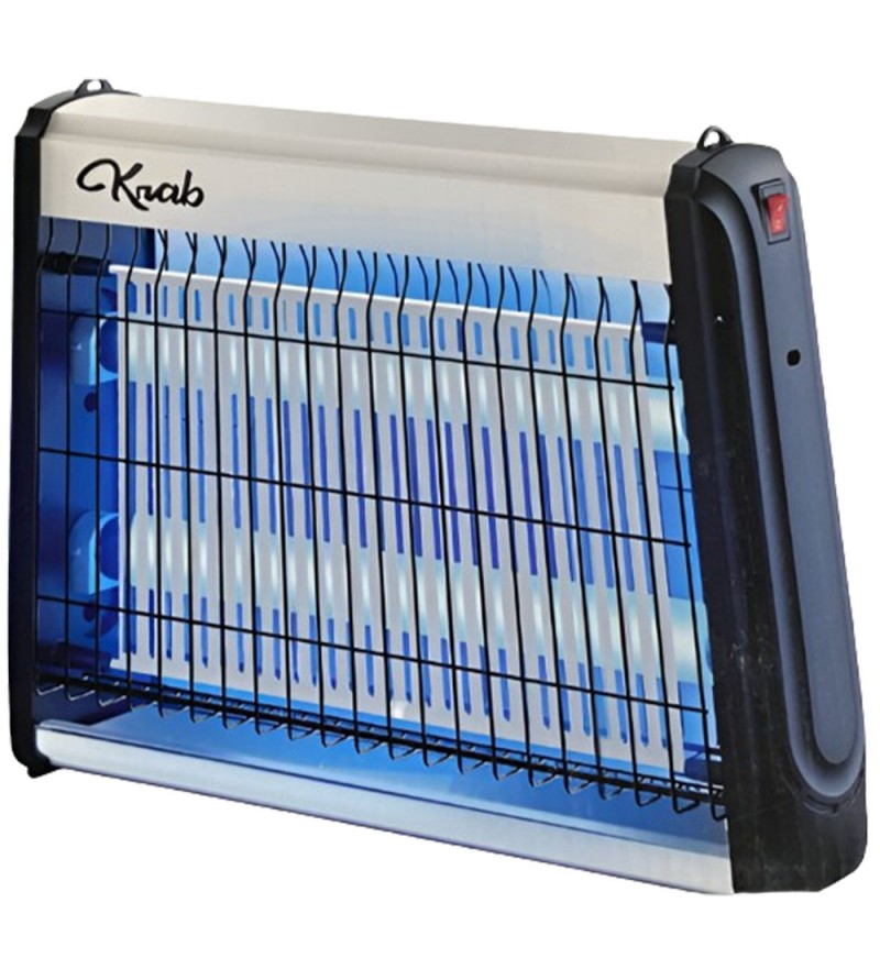 Mata Insectos Eléctricos Krab KBMIE100 10W/110V/UV/2 Tubos - Blanco/Negro