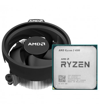 Procesador AMD Ryzen R3 4100 de 3.8GHz QuadCore 4MB Cache con Cooler - Socket AM4 (Sin Caja)