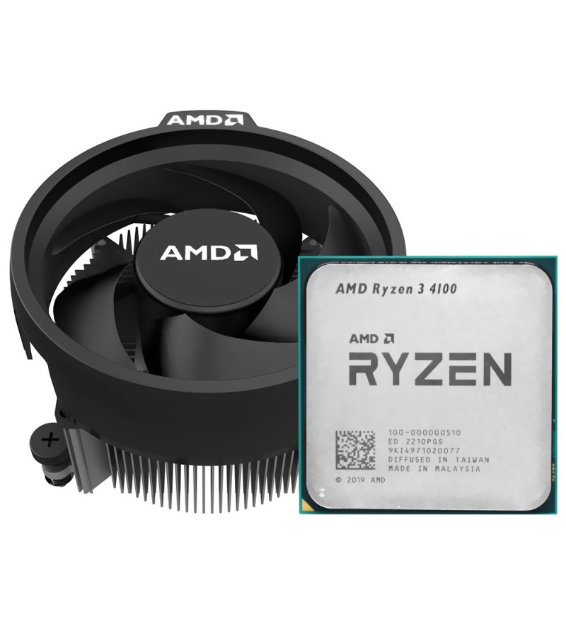 Procesador AMD Ryzen R3 4100 de 3.8GHz QuadCore 4MB Cache con Cooler - Socket AM4 (Sin Caja)