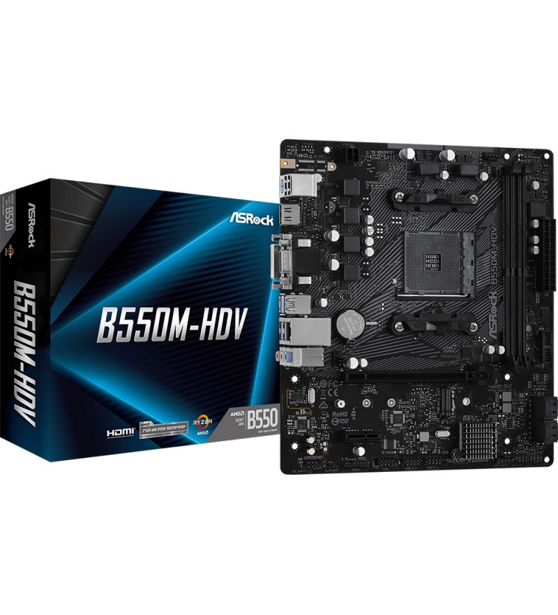 Placa Madre AM4 Asrock B550M-HDV DDR4/HDMI/M2/MATX
