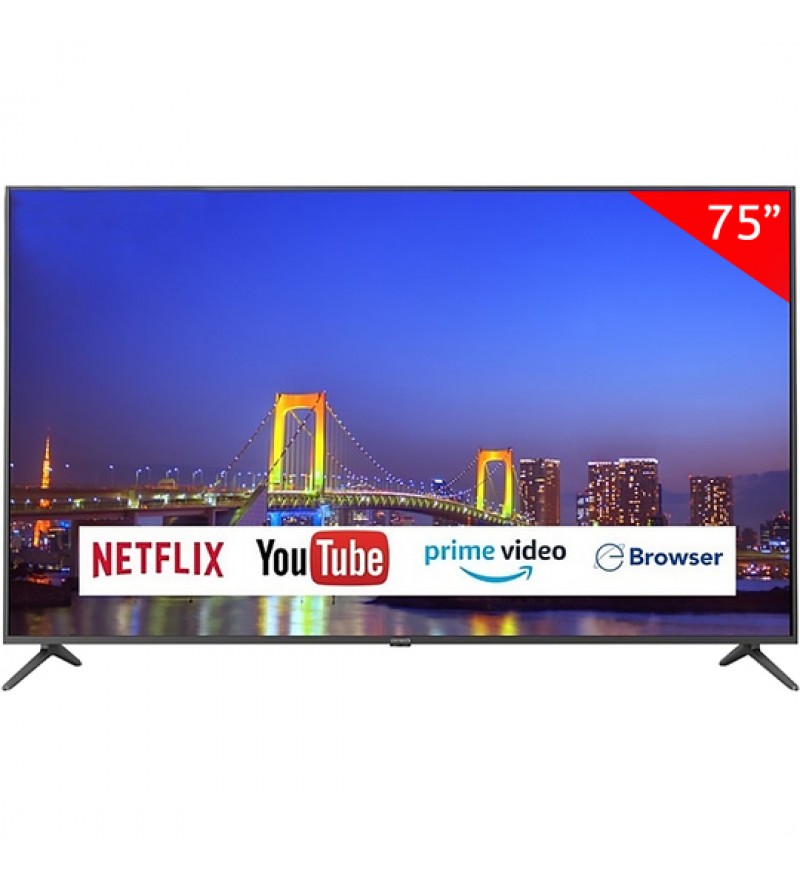 TV LED de 75" Aiwa AW75B4K 4K con Wi-Fi/HDMI/USB/Bivolt - Negro