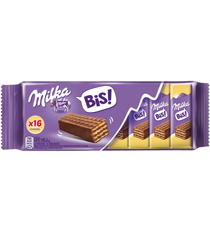 Chocolate Milka Bis (16 Unidades) - 105.6g