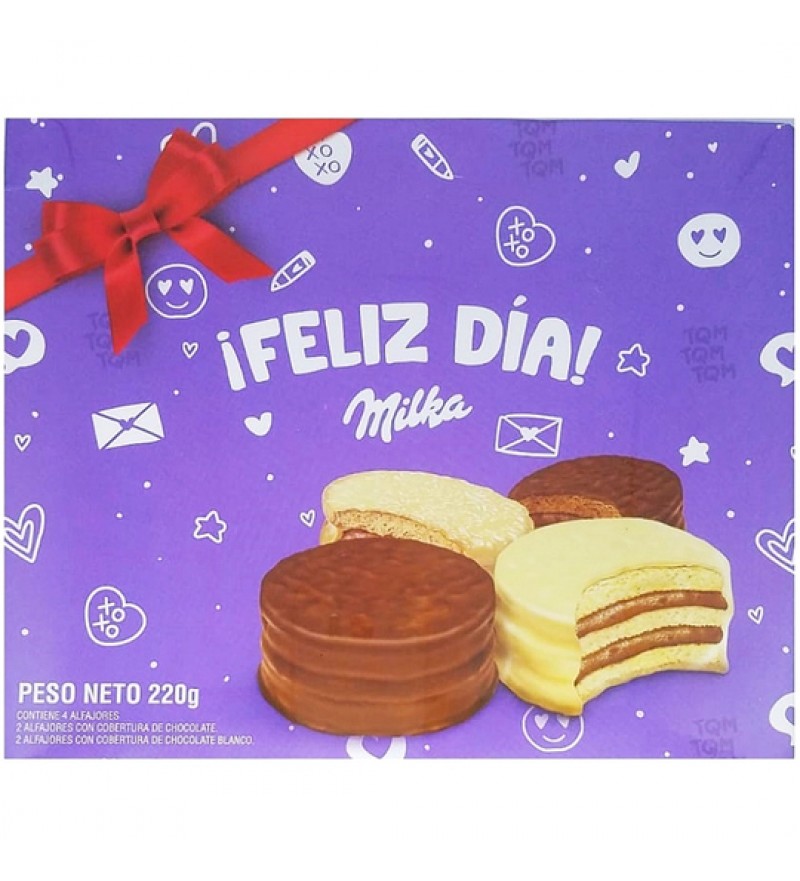 Alfajor Milka Pack Feliz Día - 220g (4 Unidades)