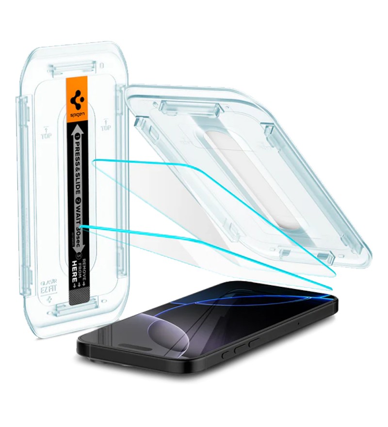 Película para iPhone 16 Pro Max Spigen Glas tR EZ Fit AGL07907 - Transparente 