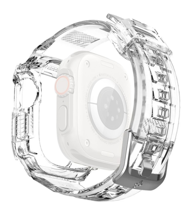 Correa Spigen para Apple Watch 49mm Rugged Armor Pro ACS05461 - Crystal Clear