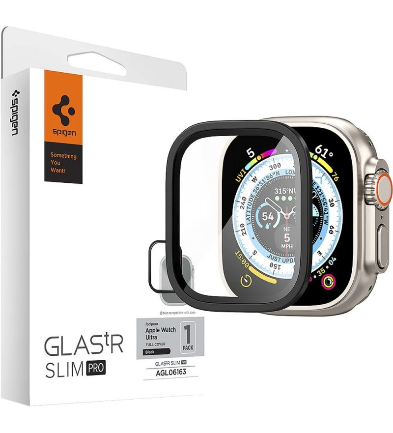 Pelicula Spigen para Apple Watch Ultra 49mm Glas TRSlim Pro AGL06163 - Transparente