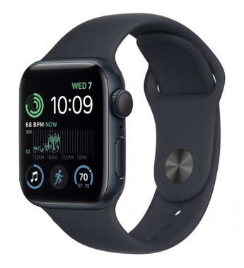 Apple Watch SE 2 40mm MXE93LL/A M/L GPS (2024) - Caja de Aluminio Mindnight Sport Bland ( Caja Fea)