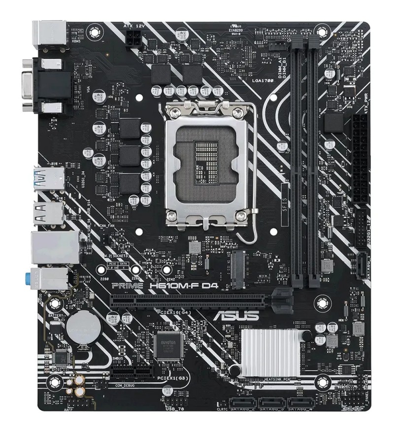 Placa Madre Asus Prime H610M-F D4 LGA 1700/mATX/DDR4