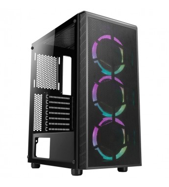 Gabinete Gaming AZZA Prime 360 CSAZ-360 Mid Tower con 3 Coolers/RGB - Negro