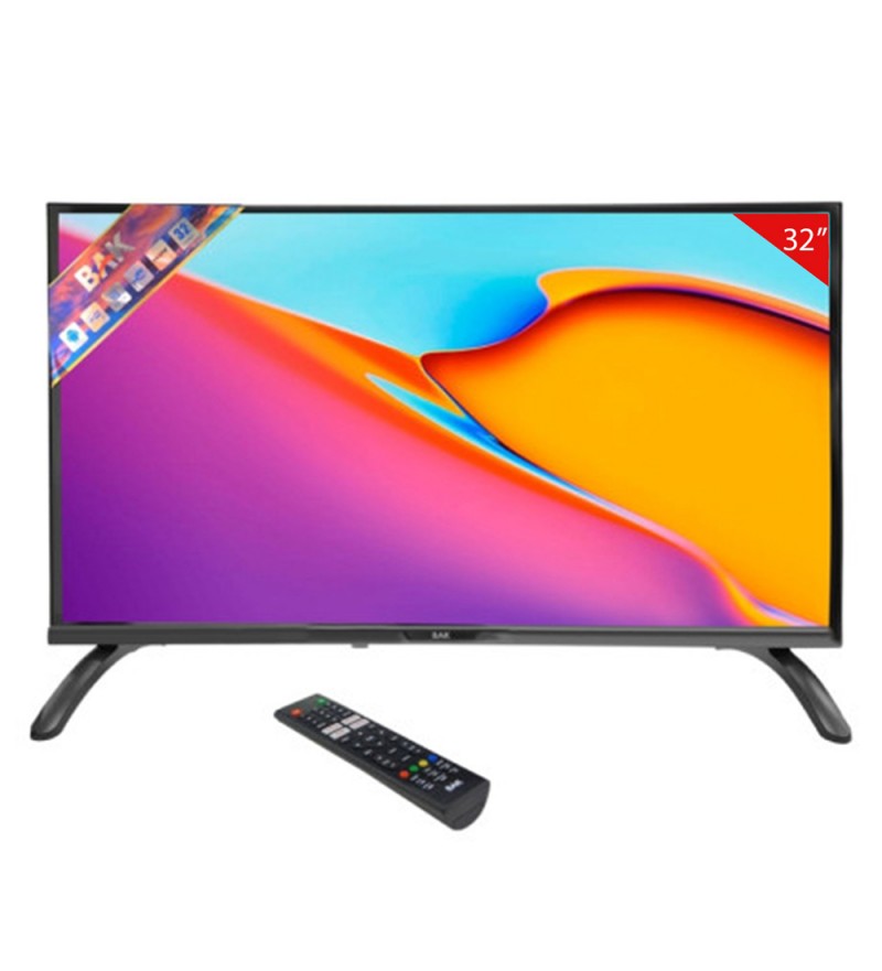 Smart TV LED de 32" BAK BK-32S HD con Wi-Fi/HDMI/Android - Negro