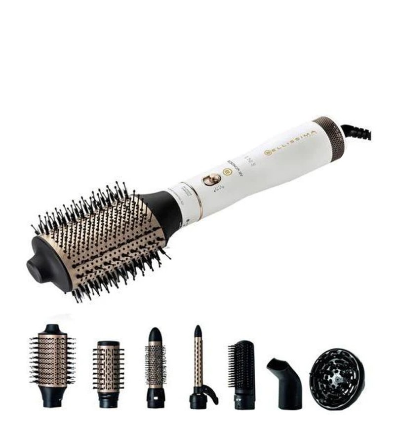 Kit Cepillo Secador Bellissima Air Wonder 8 en 1 - Dorado 