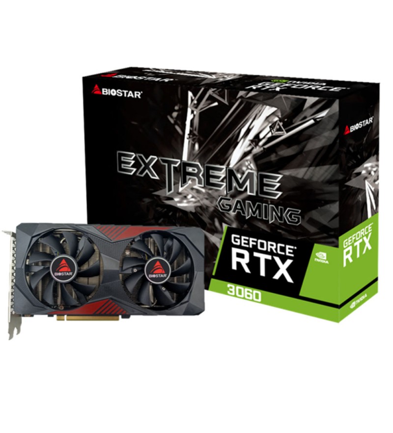 Placa de Video Biostar Extreme RTX 3060 12GB GDDR6 VN3606RML9-TN2NA-BS2