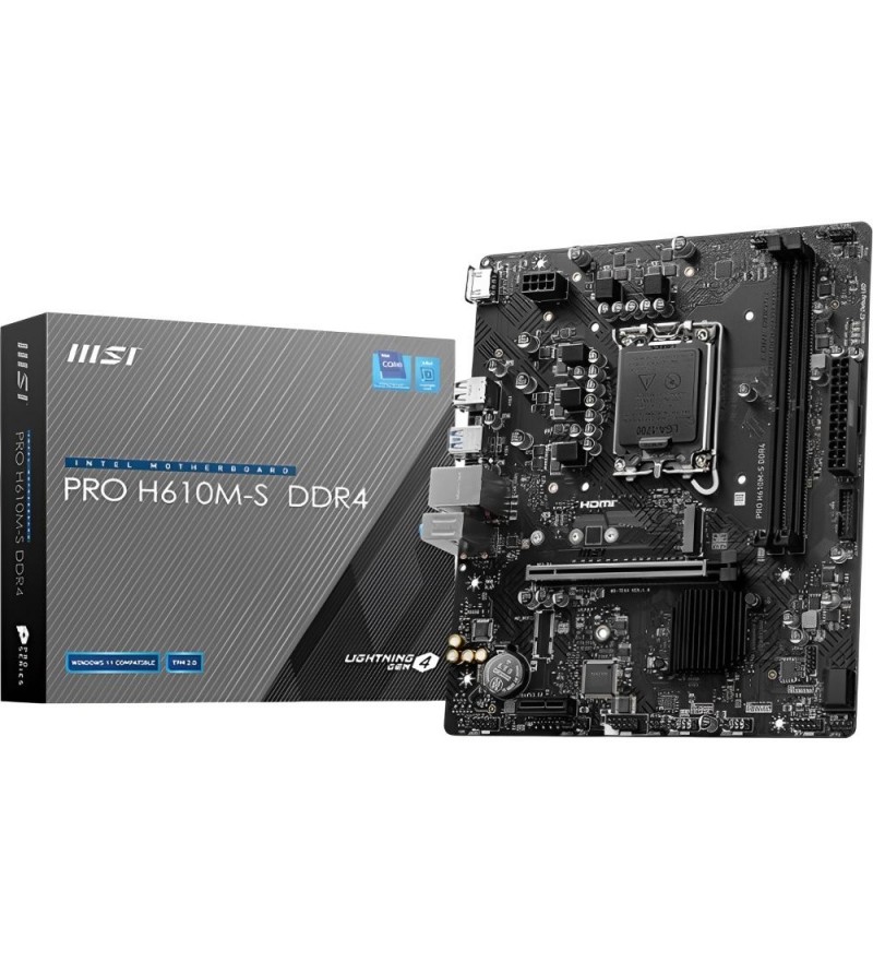 Placa Madre MSI PRO H610M-S 911-7E44-012 LGA 1700 DDR4/HDMI