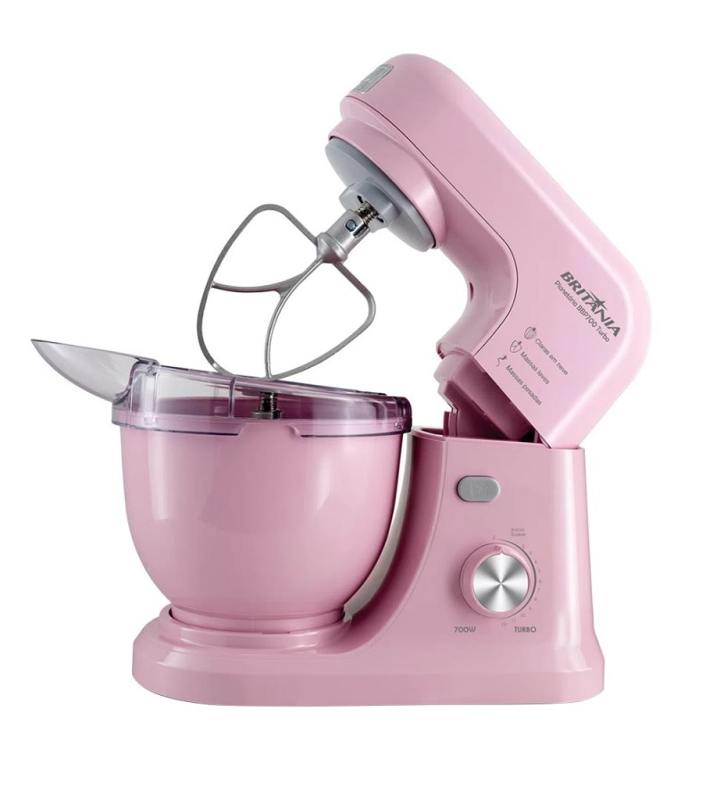 Batidora Britania Planetaria BBP700RS con 4L 12Vel+Turbo/700W/220V - Rosa