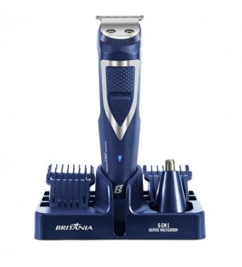Afeitadora Britania BAPE01 Multigroom 6 en 1 Bivolt - Azul