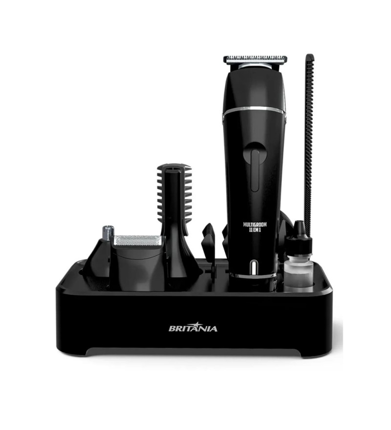 Afeitadora Britania BAP23 Multigroom 11 en 1 Bivolt - Negro