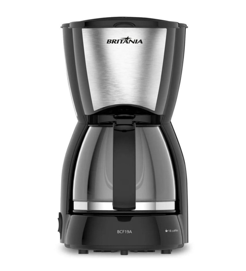 Cafetera Britania BCF19A Inox Temp/18Tazas/220V - Negro