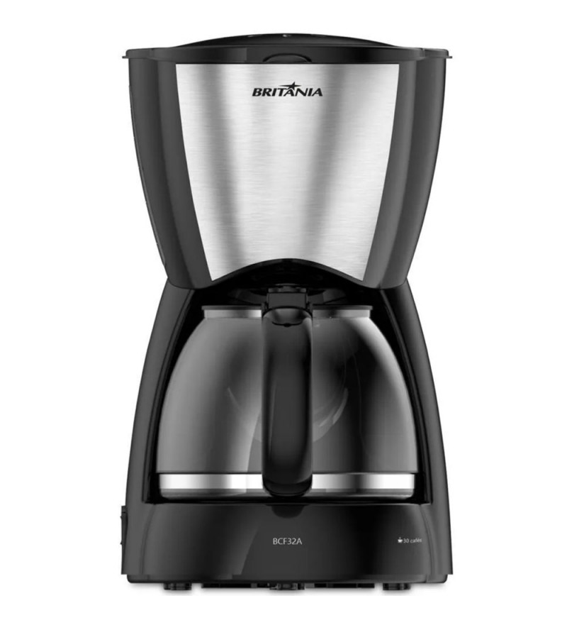 Cafetera Britania BCF32A Inox Temp/32Tazas/220V - Negro