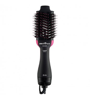 Cepillo Secador Britania BEC02PR 1300W/Bivolt - Negro/Rosa