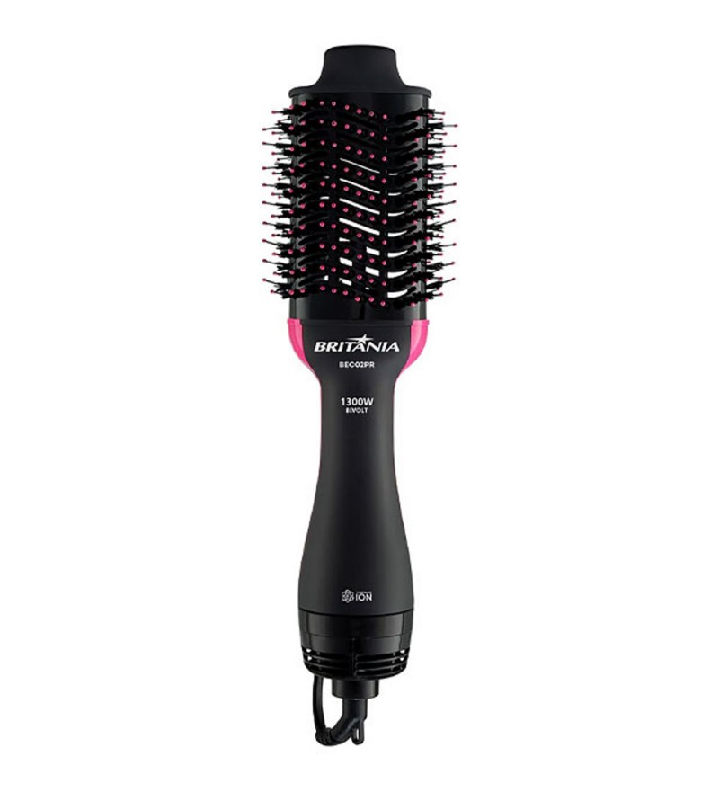 Cepillo Secador Britania BEC02PR 1300W/Bivolt - Negro/Rosa