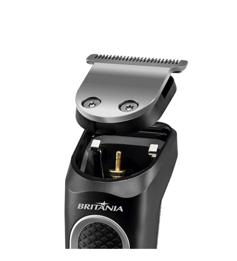 Cortador de Cabello Britania BAP21P Multigroom 7 en 1 con 5W/Recargable/Bivolt - Negro