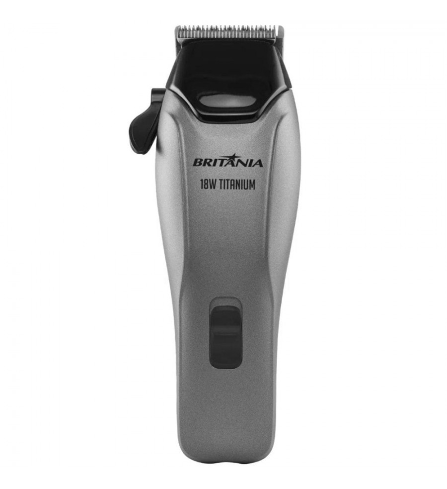 Cortador de Cabello Britania BCR18T Titanium con 18W/220V - Negro/Gris
