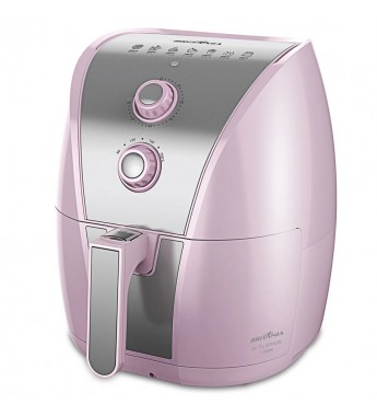 Freidora Eléctrica Britania AirFry BFR40RS Inox con 1500W/5L/220V - Rosa