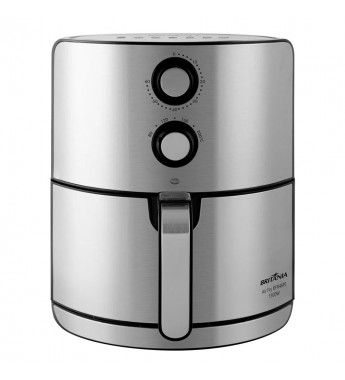 Freidora Eléctrica Britania AirFry BFR46PI Inox con 1500W/4.6L/220V - Plata