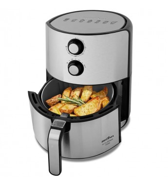 Freidora Eléctrica Britania AirFry BFR46PI Inox con 1500W/4.6L/220V - Plata