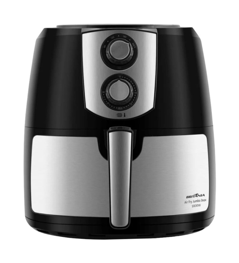 Freidora Eléctrica Britania AirFry PFR06P Jumbo con 1800W/7.2L/220V - Negro/Plata