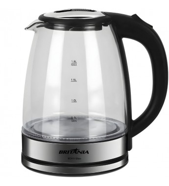 Jarra Eléctrica Britania BCH11 Glass 1500W/220v - Negro (Caja Fea)