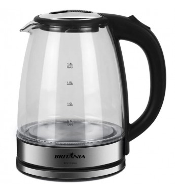Jarra Eléctrica Britania BCH11 Glass de Vidrio 1.8L/1500W/220V - Transparente/Negro