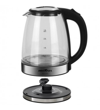 Jarra Eléctrica Britania BCH11 Glass de Vidrio 1.8L/1500W/220V - Transparente/Negro