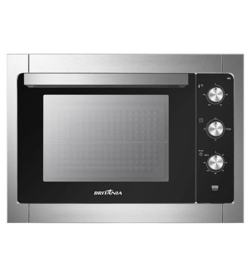 Horno Eléctrico Britania BFE47P de 47L/1800W/220V - Negro/Plata
