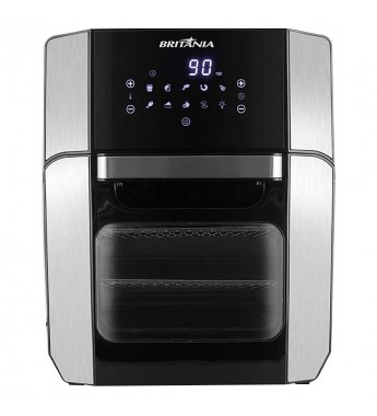 Horno Eléctrico AirFry Britania BFR2100 Digital de 12L/1800W/110V - Negro/Plata