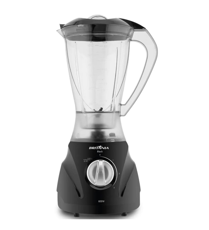 Licuadora Britania Black 600 2.1L/3VEL/600W 220V/60HZ - Negro