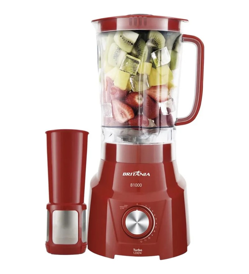 Licuadora Britania B1000 con 1200W/3L/220V - Rojo
