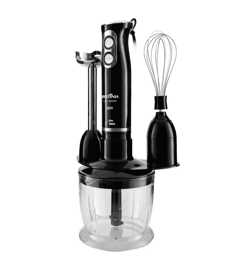 Mixer Britania BMX400P 3 en 1 con 400W/1.05L/220V - Negro