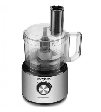 Multiprocesador Britania BMP2700P 5 en 1 de 900W/1.5L/220V - Negro/Plata