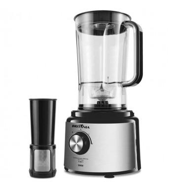 Multiprocesador Britania BMP2700P 5 en 1 de 900W/1.5L/220V - Negro/Plata